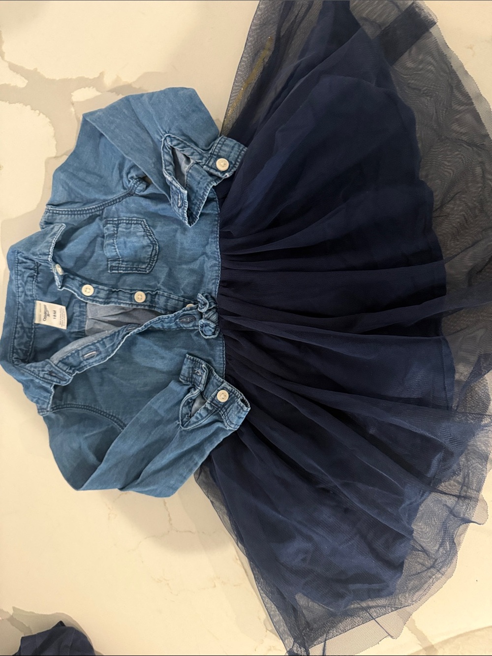 OshKosh B'gosh Denim Jacket with Navy Tulle Skirt